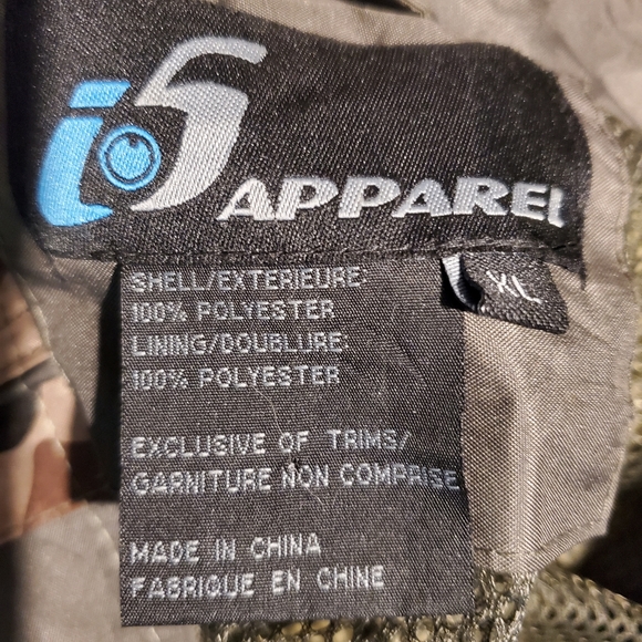 I5 Apparel Men's Camo & Gray Lightweight Winderbreaker Rain Jacket XL - Picture 7 of 7